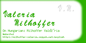 valeria milhoffer business card